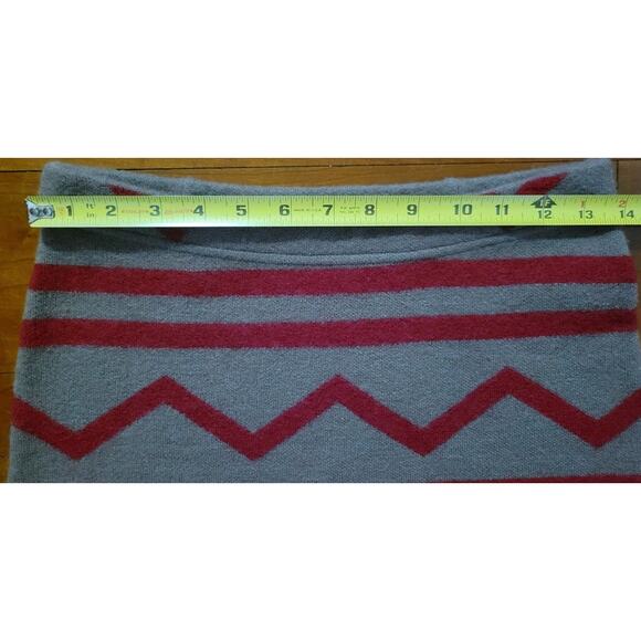 Toad & Co Womens Merino Wool Diamond Sweater Skirt Tan/red Geo XS New - Picture 6 of 8